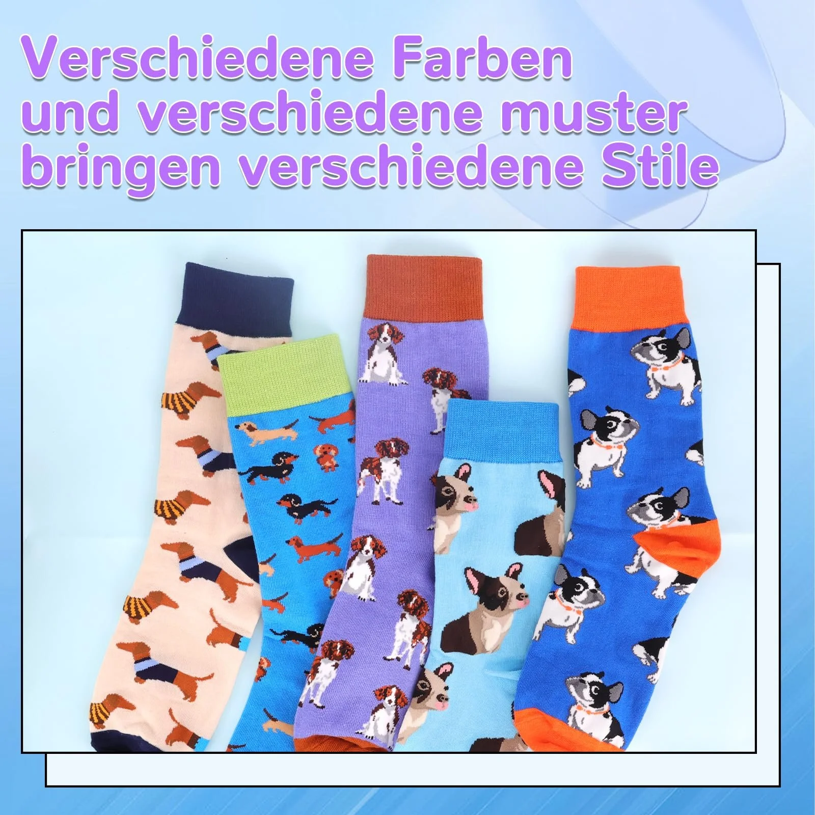 Носки Kaempe, 5 пар, размер 37-44 (36-41), с рисунками, фото №5