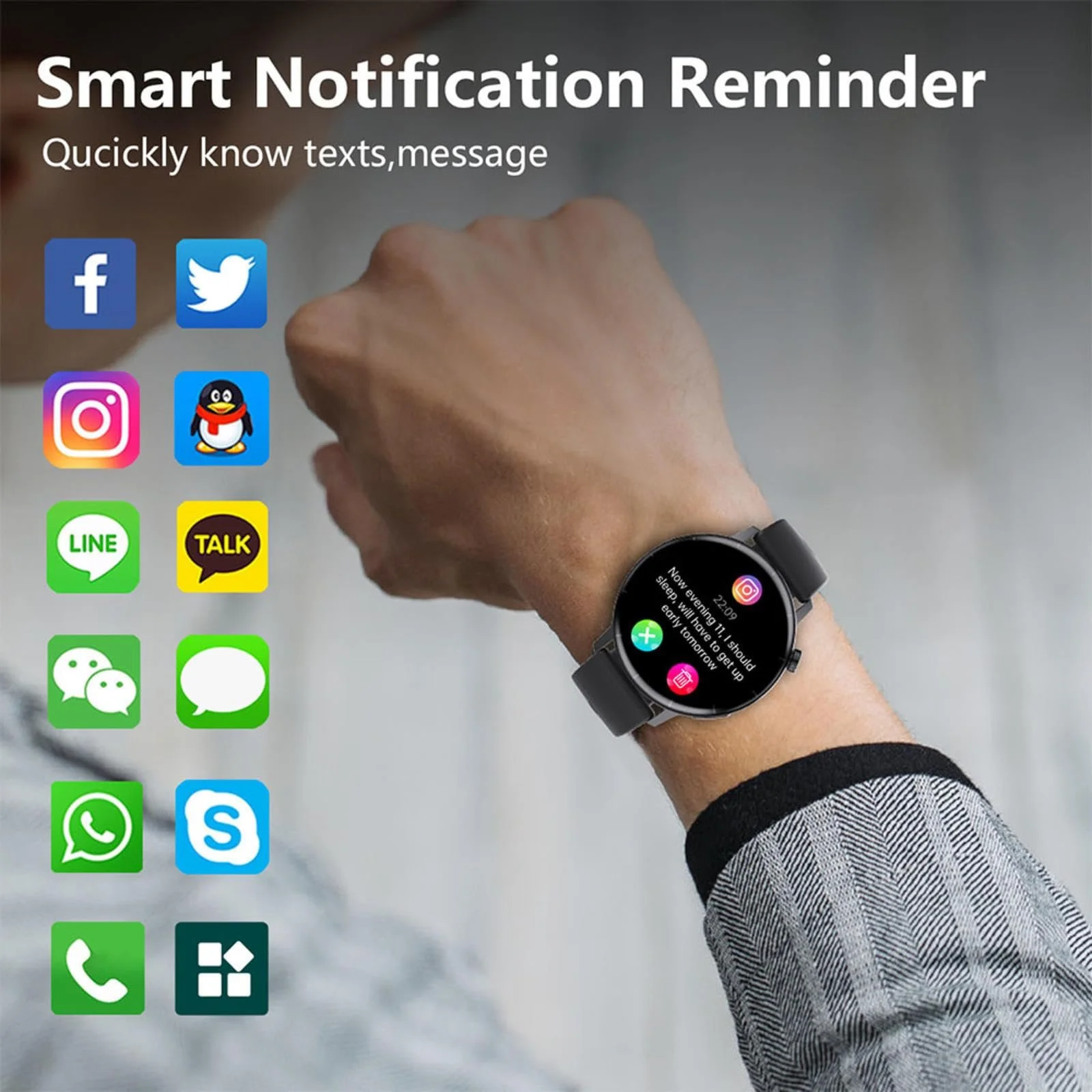 Смартгодинник Betterlife F67S0620 з вимірюванням кров'яного тиску, 1.43", коричневий, фото №7