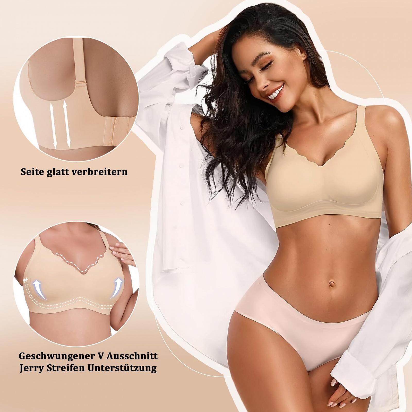 Бюстгальтер без косточек Jelly Bra бесшовный с волнистым V-образным вырезом 3D поддержка Push-Up, фото №2 Бюстгальтер без косточек Jelly Bra бесшовный с волнистым V-образным вырезом 3D поддержка Push-Up, фото №2