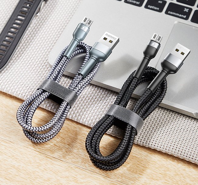 Дата Кабель для зарядки REMAX Jany RC-124m USB 2.0 — micro USB 2.4A Черный (1м), фото №4