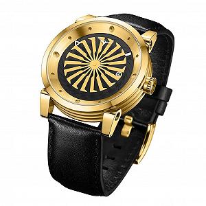Годинник ZINVO Blade 12K Gold чоловічий, люкс, з італійським шкіряним ремінцем synthetic.ua - Фото 1