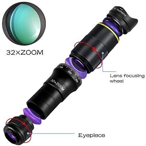 Монокулярний телескоп 4K HD Telezoom чіткий призма зі смартфон-адаптером та штативом для спостереження за птахами легкий, фото №4