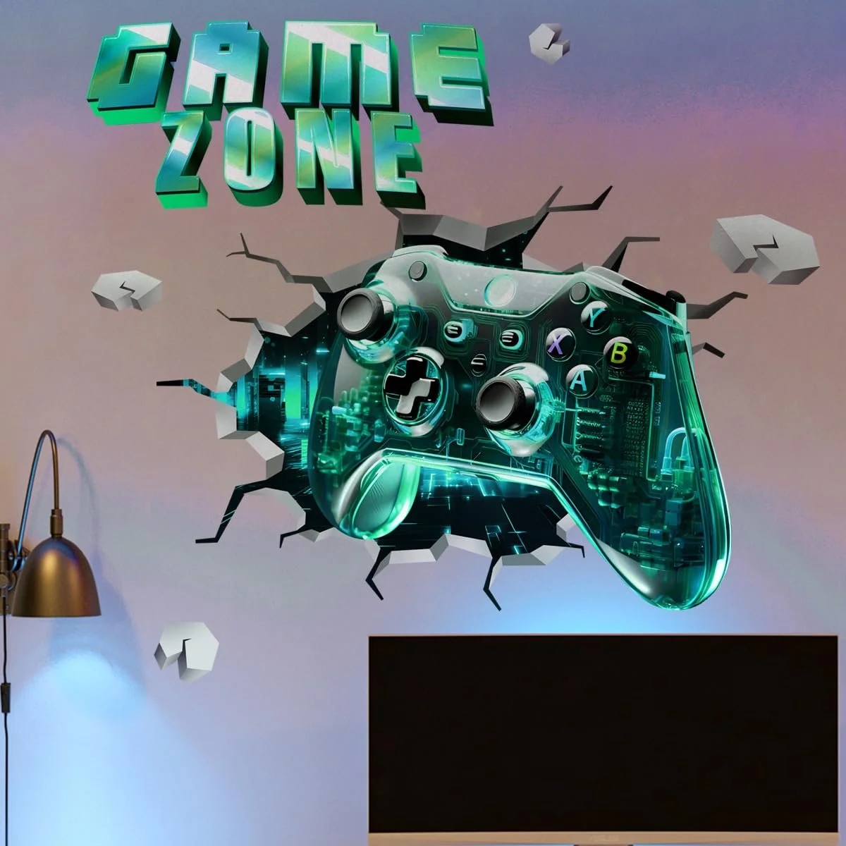 Наклейка на стену HGDESIGN Gamepad Game Zone 3D (A), фото №2