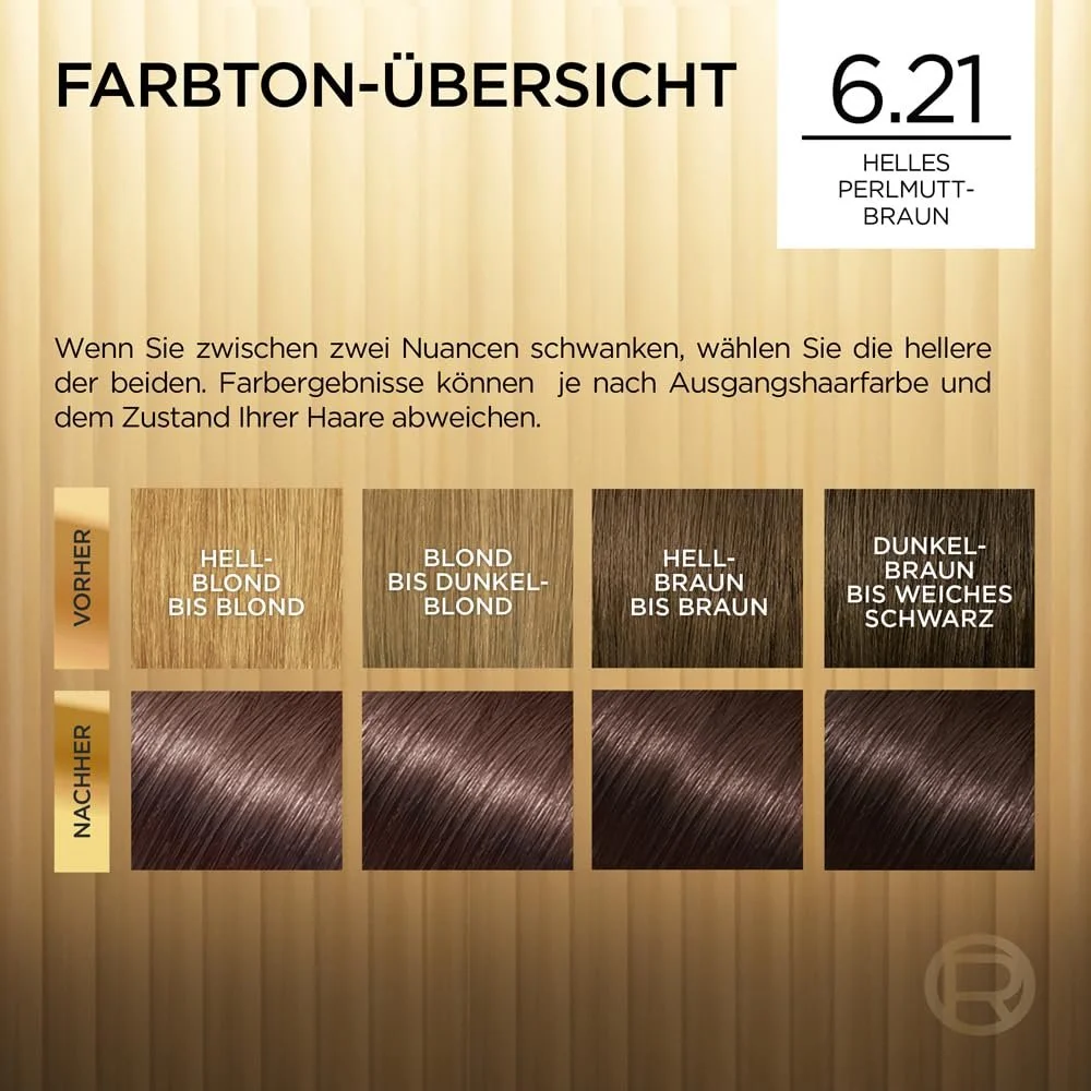 Фарба для волосся L'Oréal Paris Préférence 6.21 Bright Peart Brown (Zurich) 3 шт (3 x 183 г), фото №6 Фарба для волосся L'Oréal Paris Préférence 6.21 Bright Peart Brown (Zurich) 3 шт (3 x 183 г), фото №6