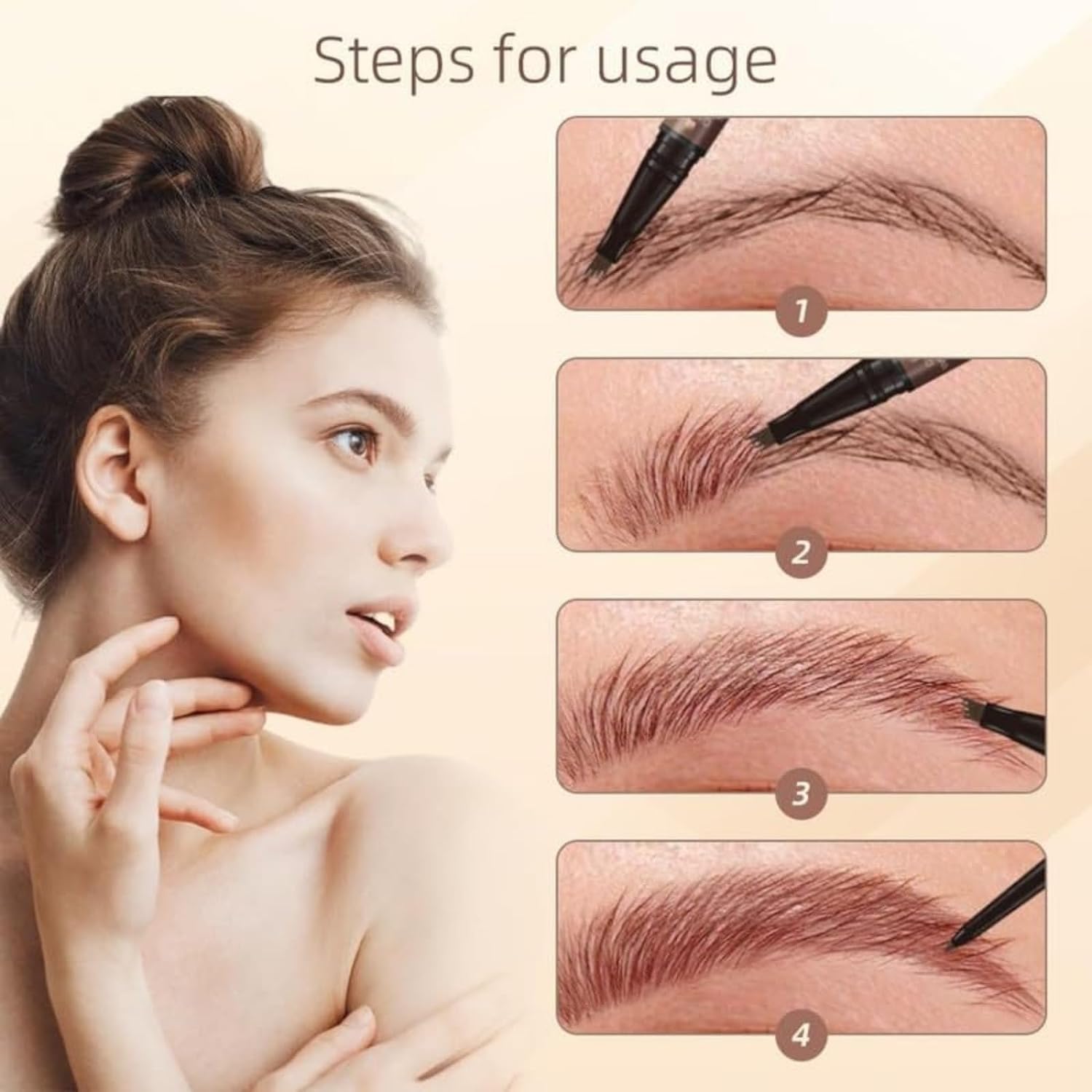 Карандаш Magic Eyebrow 2 в 1 Upgrade Multifunction 3D Microblading Light Brown + Dark Brown, фото №4 Карандаш Magic Eyebrow 2 в 1 Upgrade Multifunction 3D Microblading Light Brown + Dark Brown, фото №4