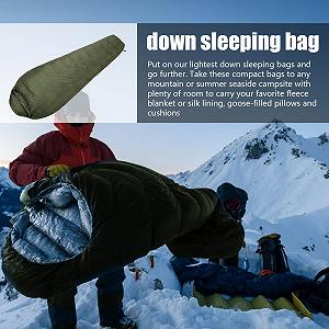 Спальный мешок Lightweight Down Водонепроницаемый Оливковый synthetic.ua - Фото 1