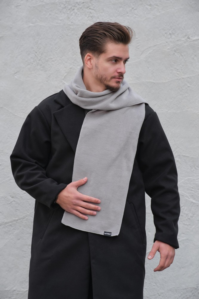 Флісовий шарф Without long gray, фото №1