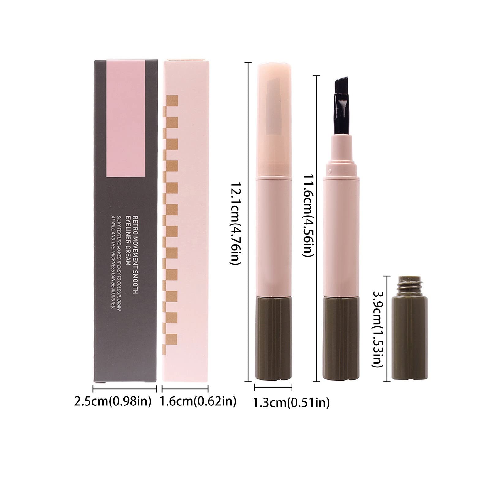 Гель для бровей Eyeliner Pen Черный Коричневый 2 мл Темно-коричневый, фото №6