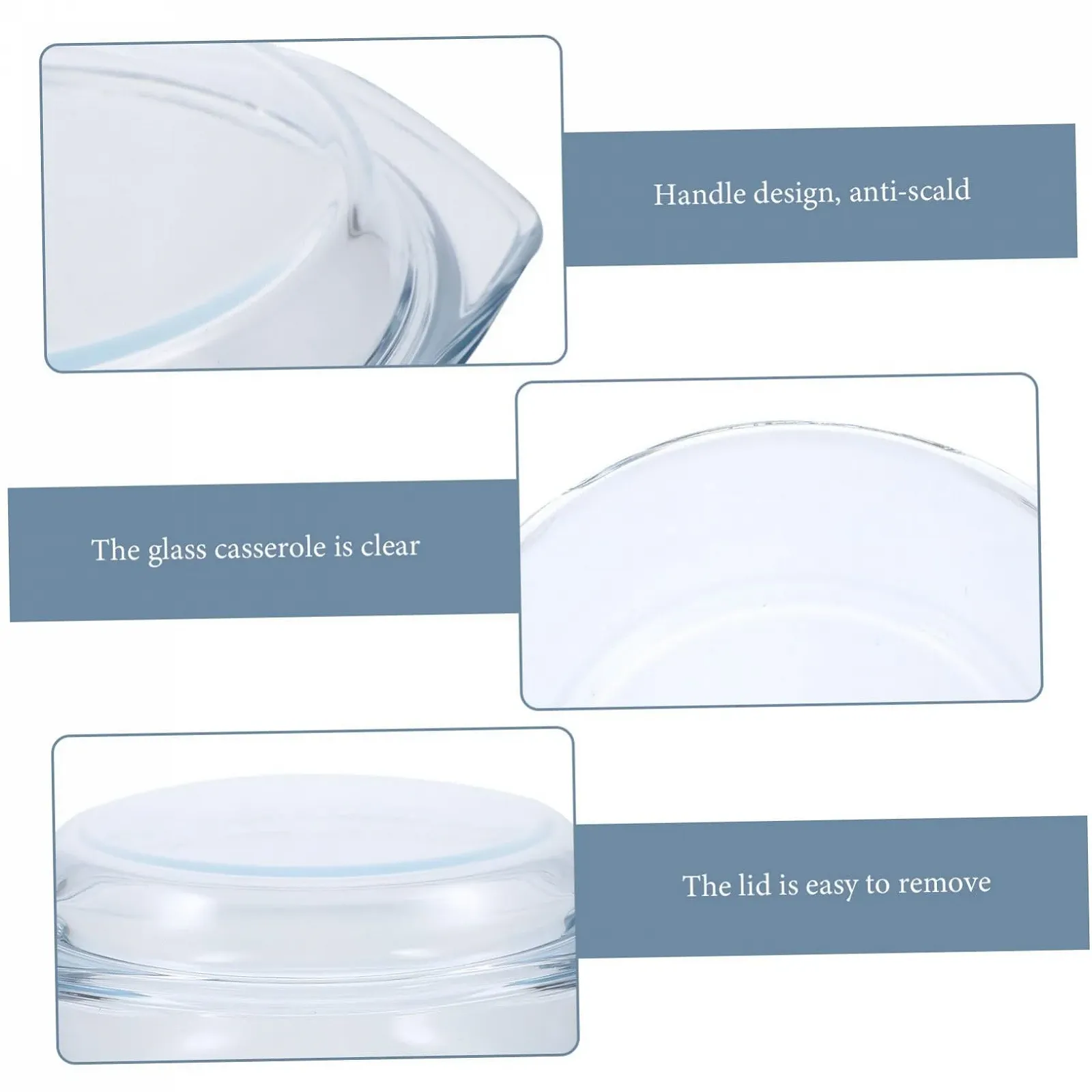 Форма для запекания Gadpiparty с крышкой стеклянная термостойкая для микроволновой печи и духовки, фото №3