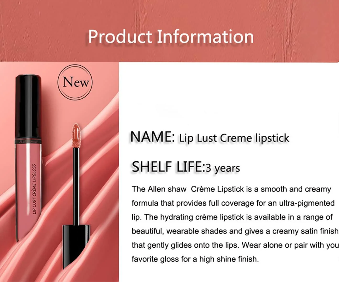 Блиск для губ PICKX 12 кольорів, кремова текстура, водостійкий, оксамитовий ефект (05#), фото №5