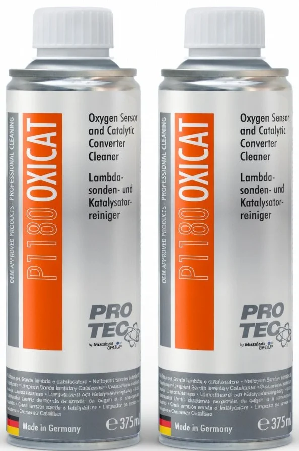 Очищувач каталітичного нейтралізатора та датчика кисню (лямбда-зонда) OXICAT 2х375 ml Pro-Tec P1180, фото №1 Очищувач каталітичного нейтралізатора та датчика кисню (лямбда-зонда) OXICAT 2х375 ml Pro-Tec P1180, фото №1
