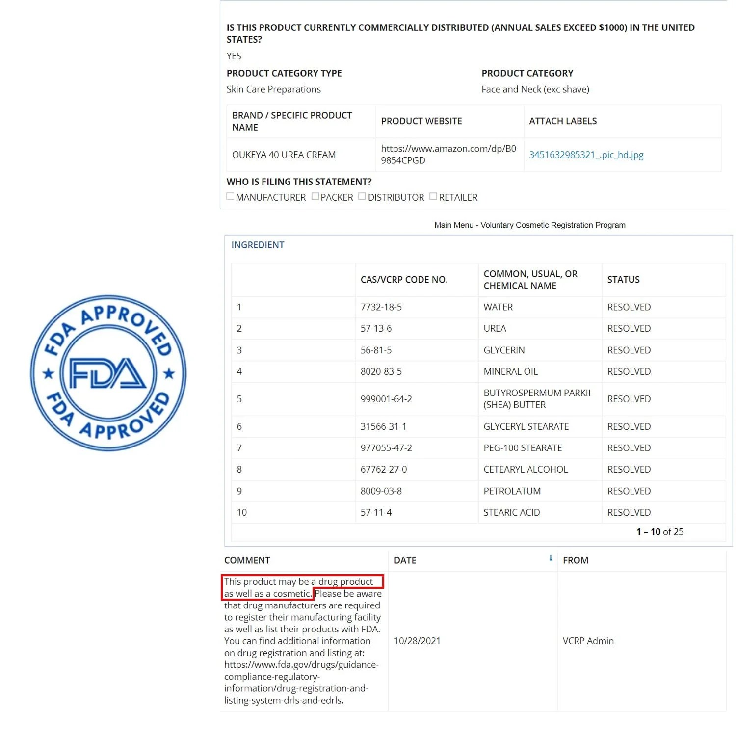 Крем для ног и рук OUKEYA Urea 40% для сухой и потрескавшейся кожи против мозолей, фото №4