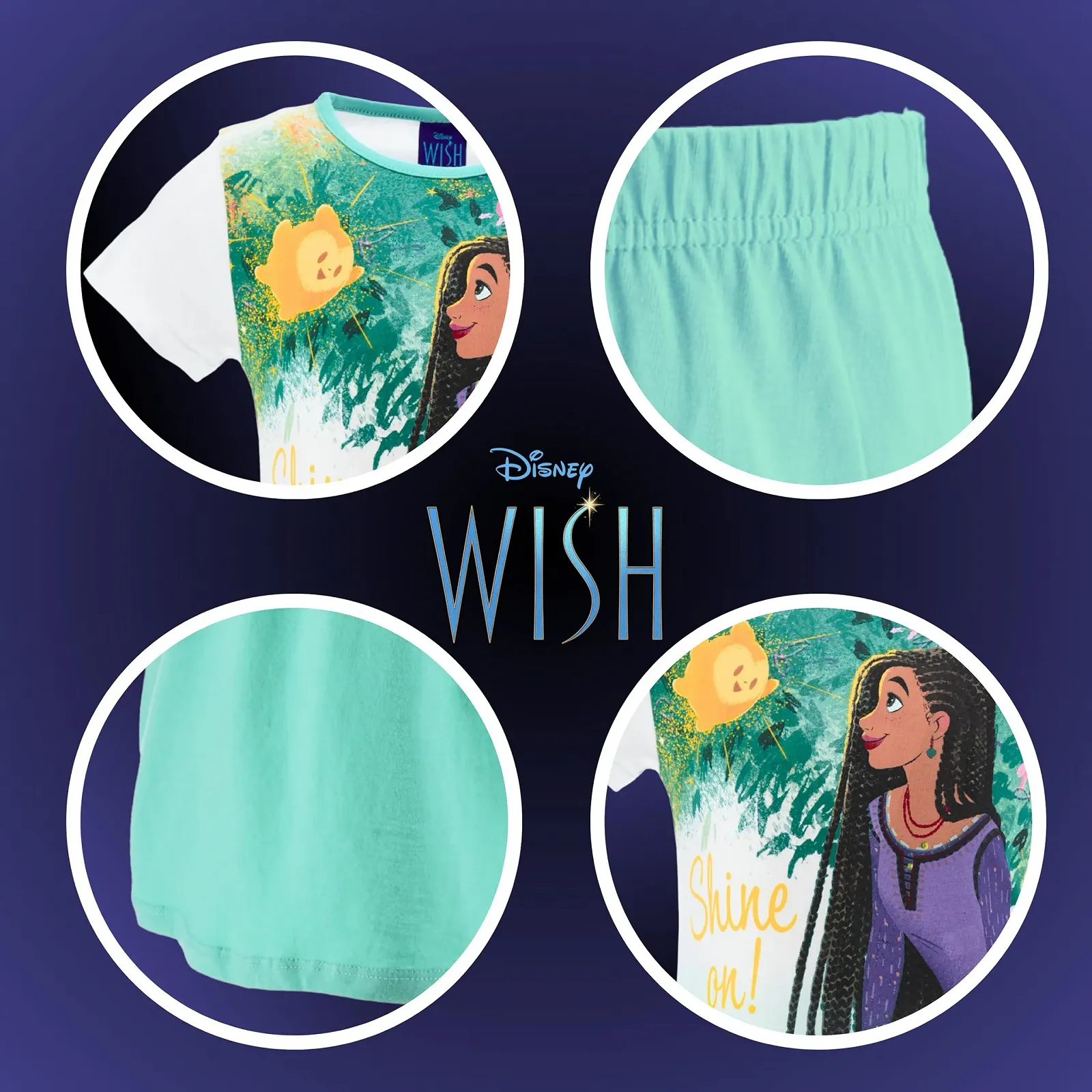 Піжама Disney Wish Комплект для дівчат з 2 предметів Дизайн Wish Піжама Asha, фото №6 Піжама Disney Wish Комплект для дівчат з 2 предметів Дизайн Wish Піжама Asha, фото №6