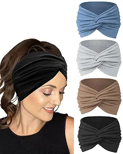 Купить Повязка на голову Эластичная Мягкая Широкая Однотонная - Фото 1 Повязка на голову Эластичная Мягкая Широкая Однотонная - Фото 1