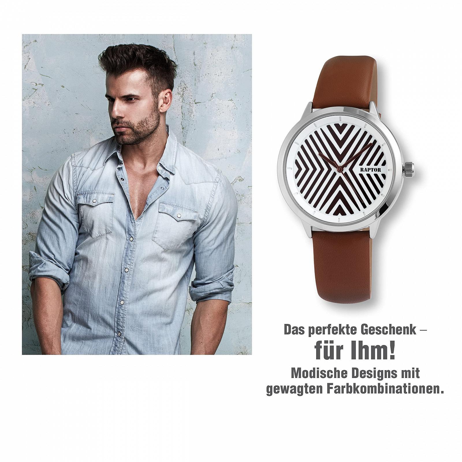 Женские часы Raptor RA10010 Ремешок из натуральной кожи Аналоговый Кварцевый, фото №6