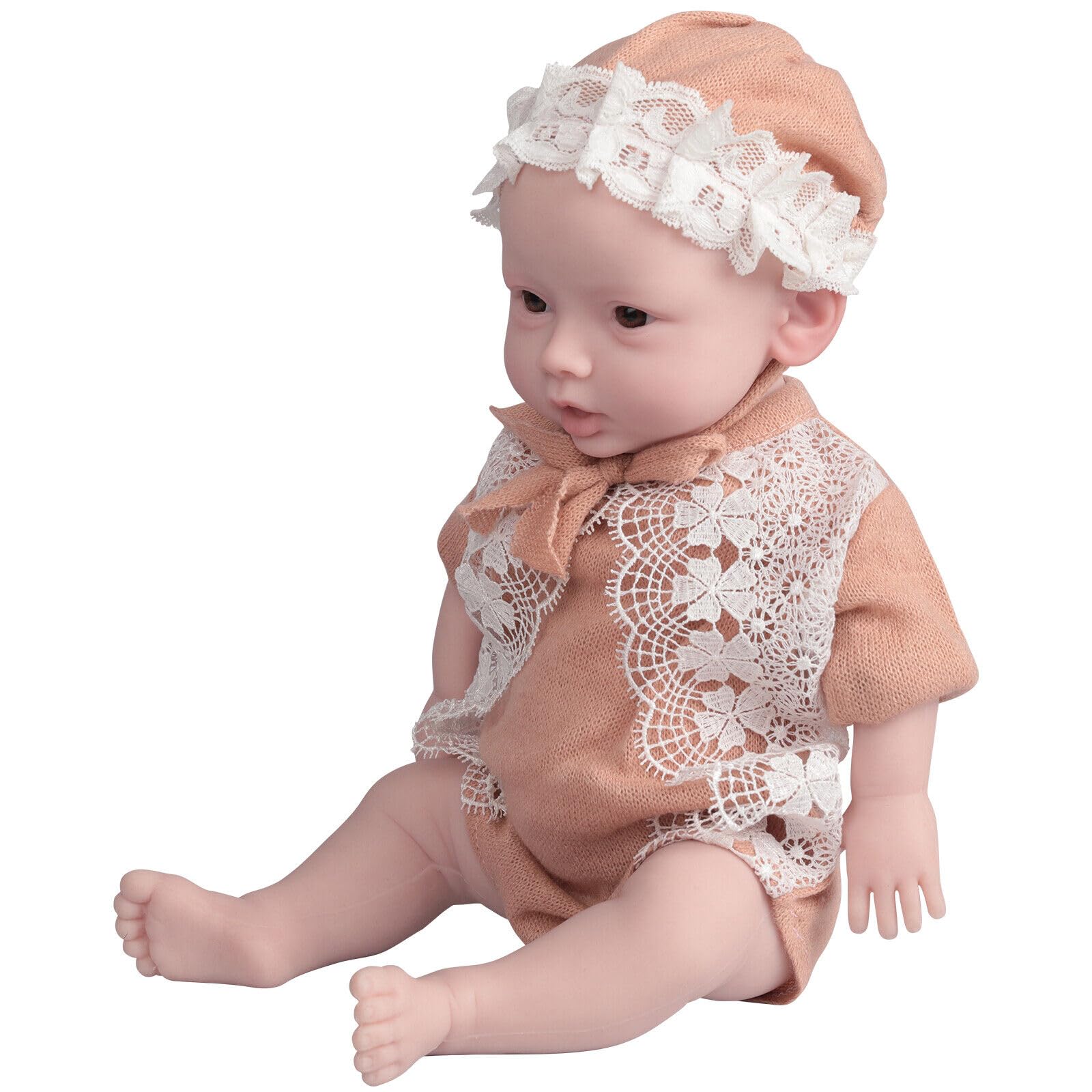 Кукла EQAIWUJIE 47 см Силиконовая Reborn Девочка White 18.5 дюймов, фото №2