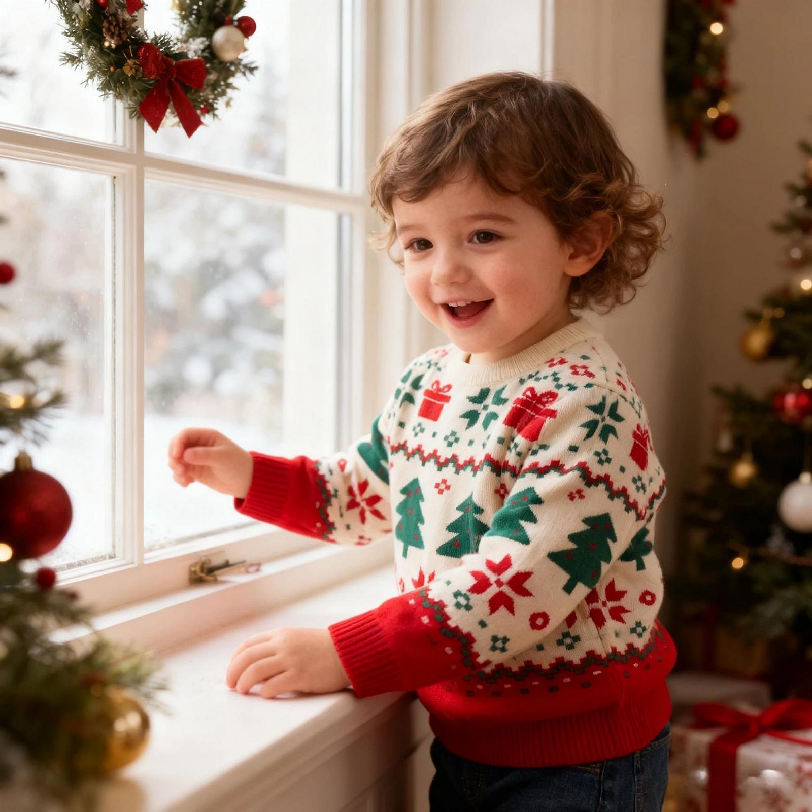 Джемпер Pilipulu Дитячий Бавовняний Різдвяний для Хлопчиків та Дівчаток, фото №4