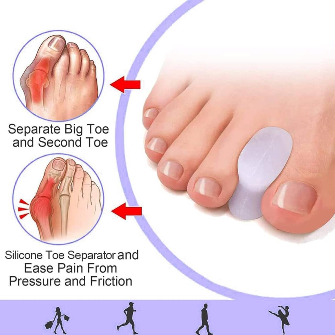 Роздільник для пальців ніг Гелевий Стандартний 6 шт, фото №3 Роздільник для пальців ніг Гелевий Стандартний 6 шт, фото №3