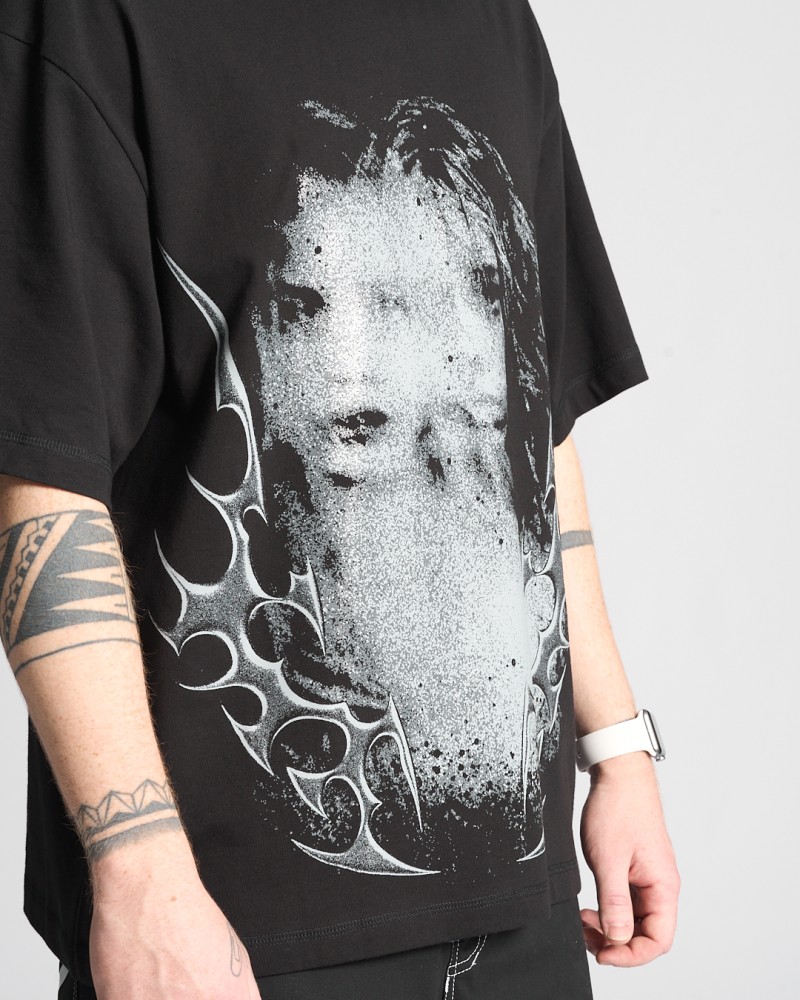 Футболка оверсайз Ogonpushka Flaw чорна, фото №4