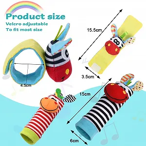 Носки Vicloon 4 шт Мягкая игрушка для развития Плюшевые для детей 0-6 месяцев synthetic.ua - Фото 1