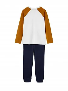 Комплект детской пижамы (2 шт.) VERTBAUDET с надписью synthetic.ua - Фото 1