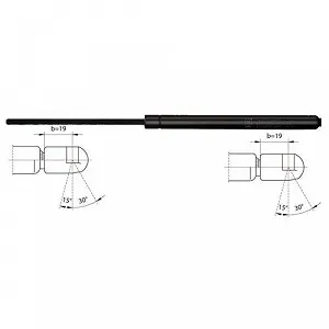 Газовая пружина багажника METZGER 2110053 для VAG synthetic.ua - Фото 1