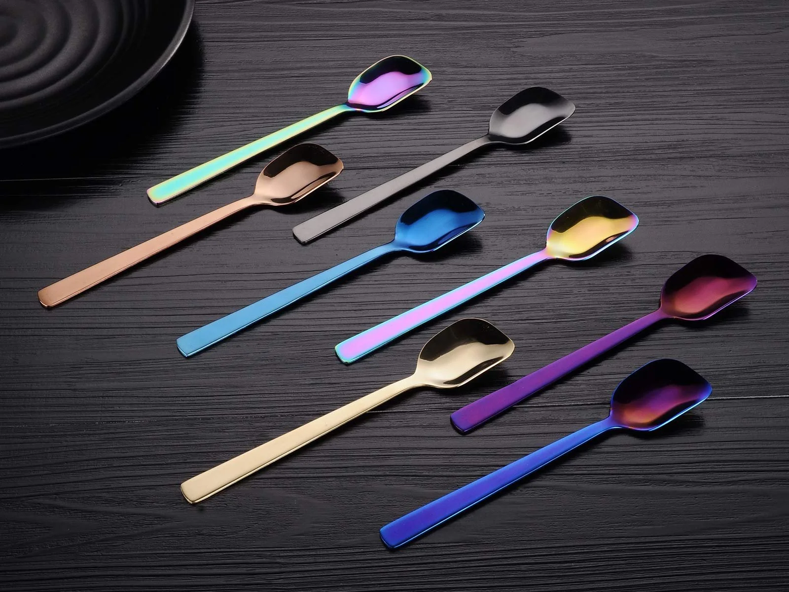 Ложка для йогурту GoGeiLi, з нержавіючої сталі, для морозива/желато, різнокольорова, фото №7