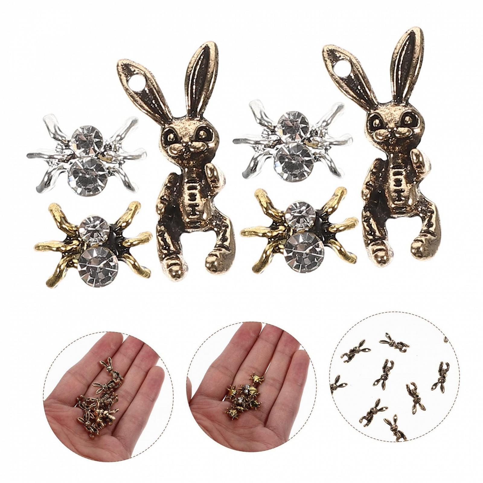 Прикраса для нігтів Павуки та Кролики Dark Retro FOMIYES 90 шт, фото №5 Прикраса для нігтів Павуки та Кролики Dark Retro FOMIYES 90 шт, фото №5