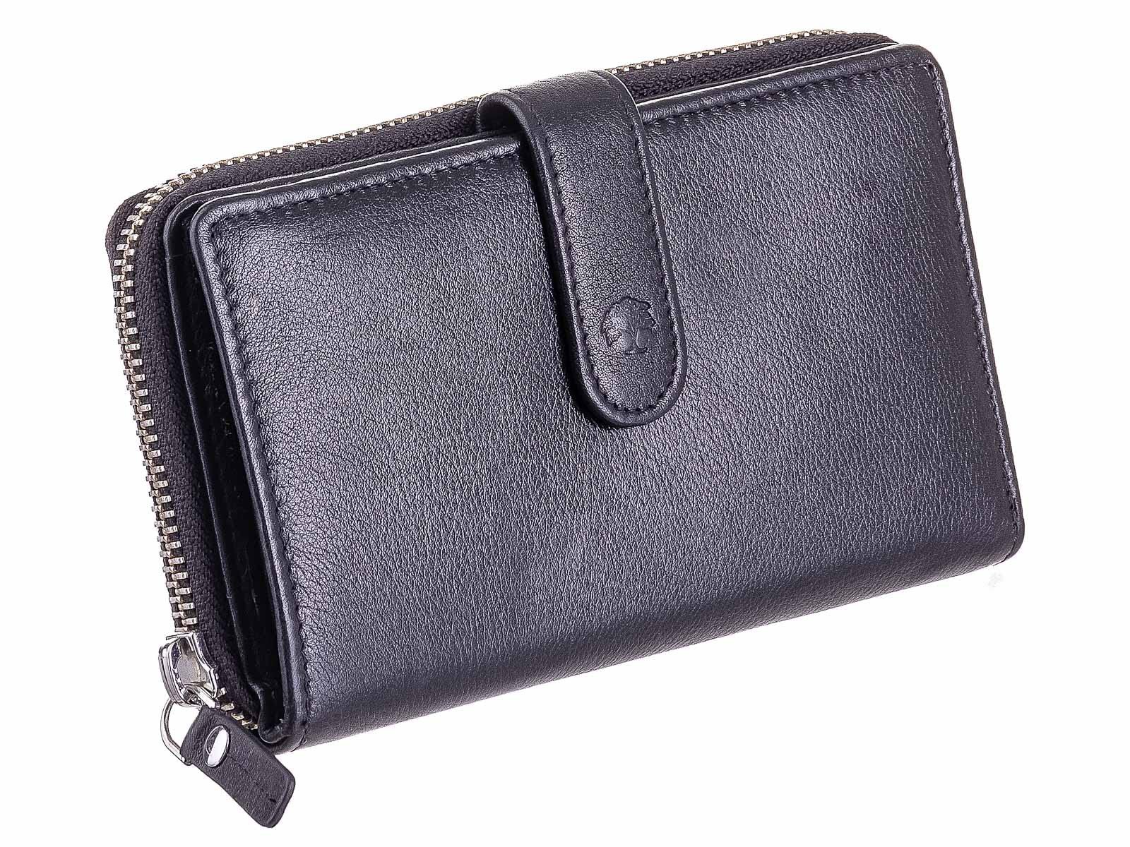 Женский кошелек на молнии Ledermeid Prato LM B06-K-RFID-black Классический Черный, фото №2
