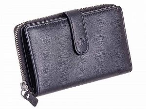 Женский кошелек на молнии Ledermeid Prato LM B06-K-RFID-black Классический Черный synthetic.ua - Фото 1