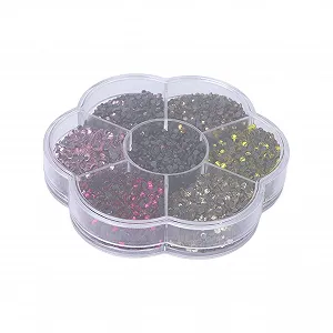 Стразы Плоские 10080 штук, Радужные круглые бусины для маникюра, макияжа и рукоделия, S607-2 Seven Colours synthetic.ua - Фото 1