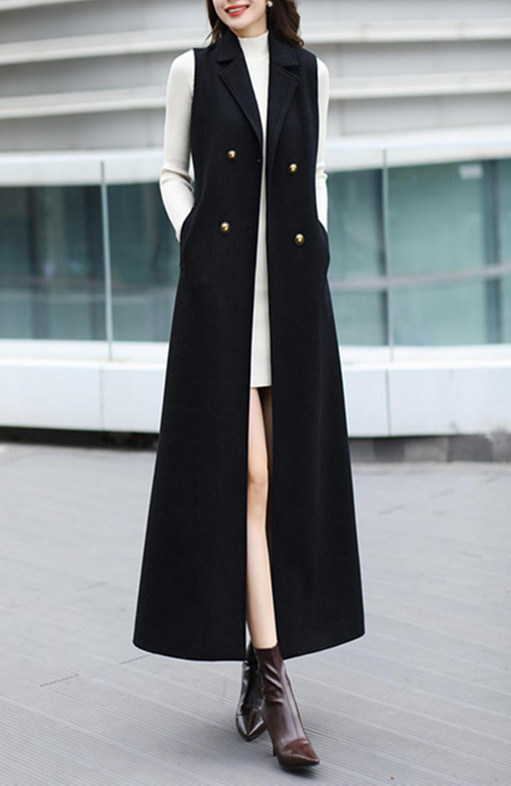 Жіноче Двобортне Довге Пальто PLAERPENER, фото №3