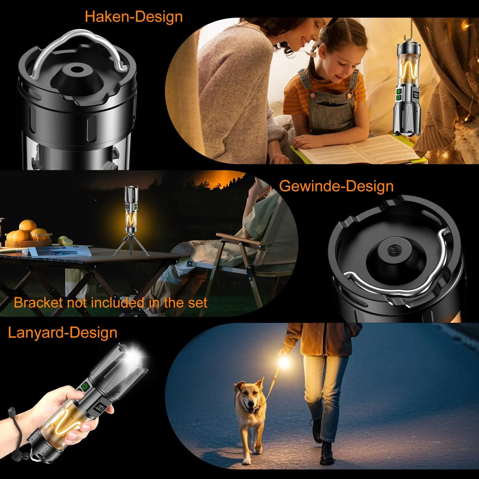 Світлодіодний ліхтар акумуляторний Relybo SHC228 500 000 люмен тактичний з 2 перемикачами 10 режимами LCD екраном стробоскоп для надзвичайних ситуацій кемпінгу, фото №9