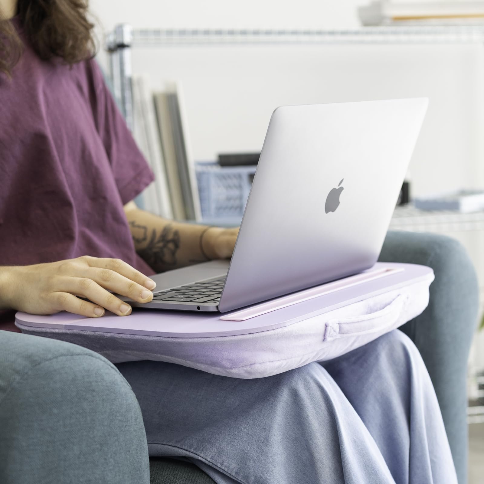 Подставка для ноутбука Grupo Erik Подушка Pusheen The Cat Подушка для ноутбука 34 x 44 см Lilac, фото №4