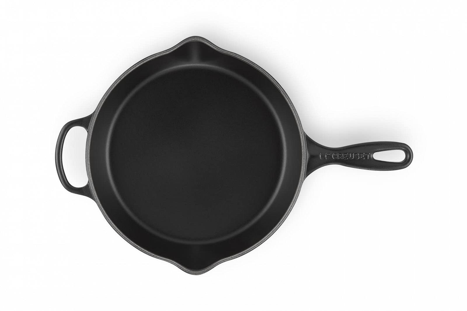 Сковорода гриль Le Creuset Signature 20187260000422, чавунна, висока, 26 см, 2 літри, матовий чорний, фото №5