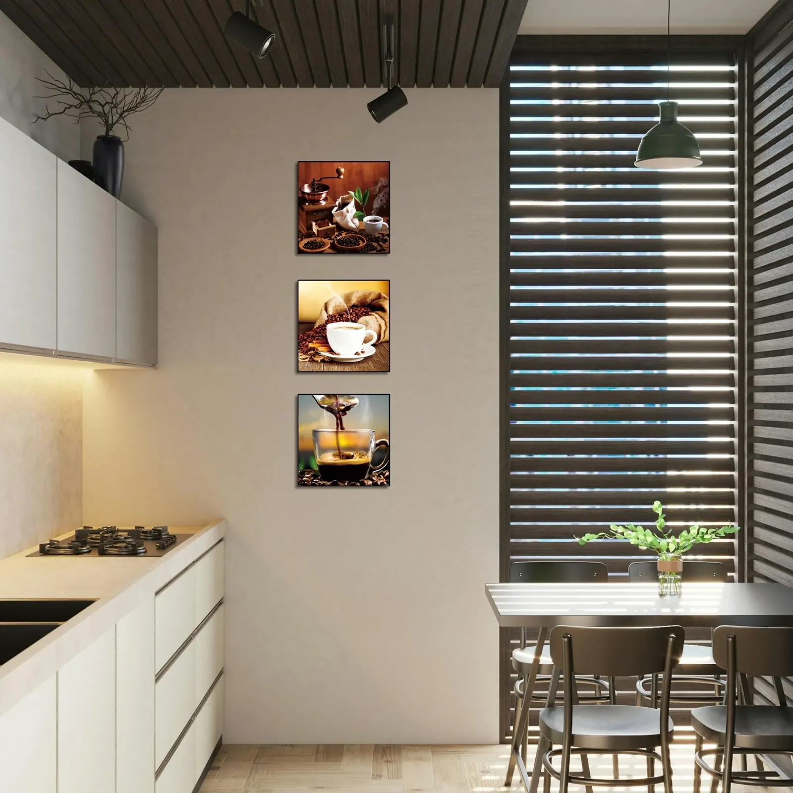 Набір скляних картин BERLIG 30 x 30 см 3 шт., фото №7