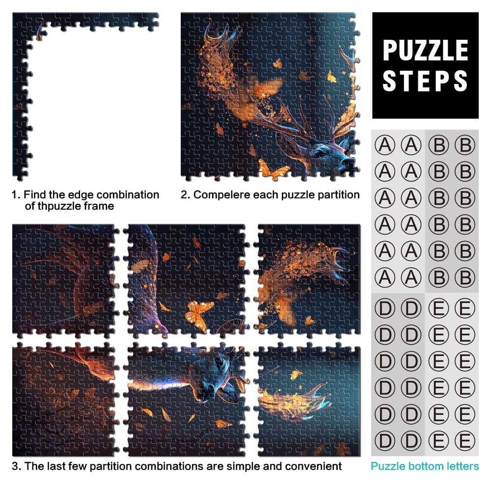 Пазл Magic Butterfly Deer Dream 1000 деталей картонный 26 x 38 см, фото №2