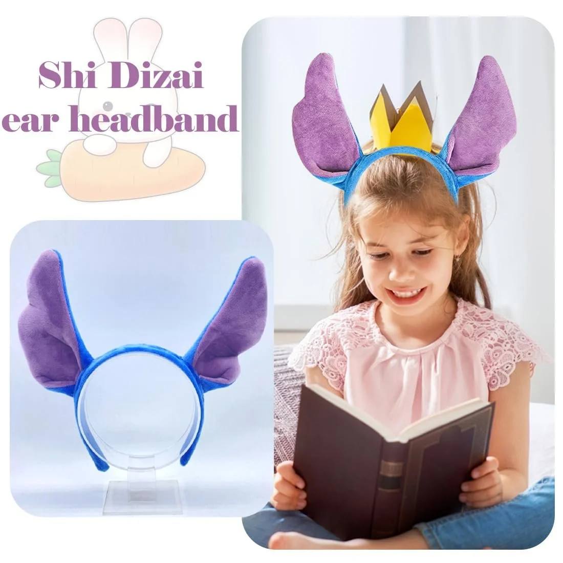 Аксессуар для волос Плюшевые ушки Голубой, фото №4