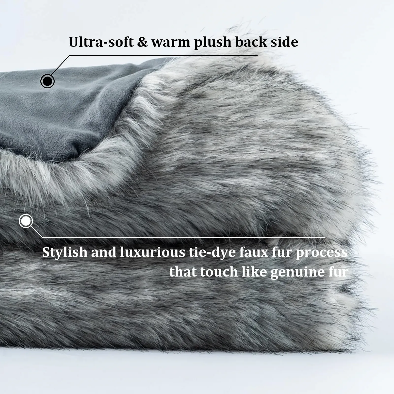 Покривало CLOYAO Зі штучного хутра, Супер м'яка і тепла ковдра, фото №5
