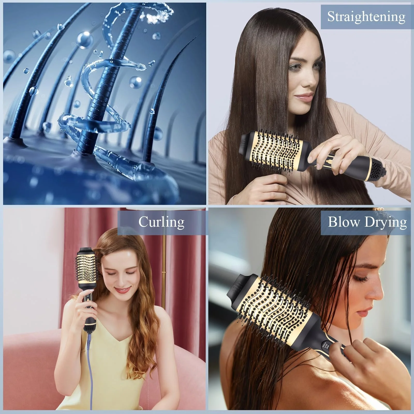 Стайлер Airstyler 3-в-1 обертовий Gold, фото №4 Стайлер Airstyler 3-в-1 обертовий Gold, фото №4