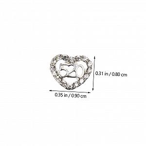 ABOOFAN 80 шт Прикраса для нігтів Серцеподібні діаманти synthetic.ua - Фото 1