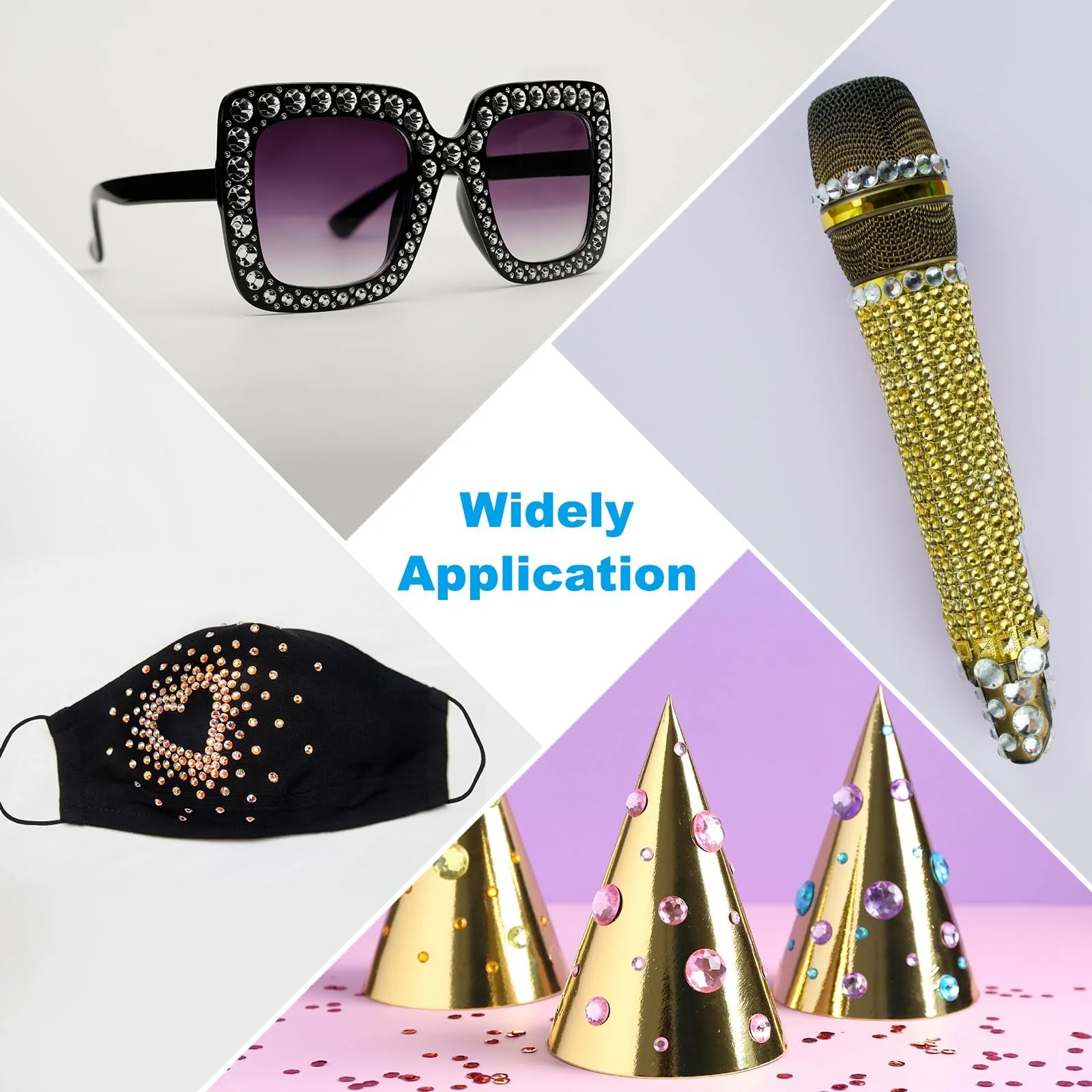 Стрази Скло SS10 Лотос Пурпуровий Фіолетовий Зелений, 1440 шт, фото №6