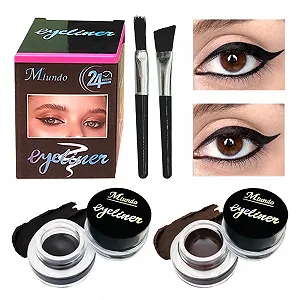 Купити Гель-Підводка 2-в-1 Qurygin, стійка, водостійка, не змазується, з пензлем - Фото 1 Гель-Підводка 2-в-1 Qurygin, стійка, водостійка, не змазується, з пензлем - Фото 1