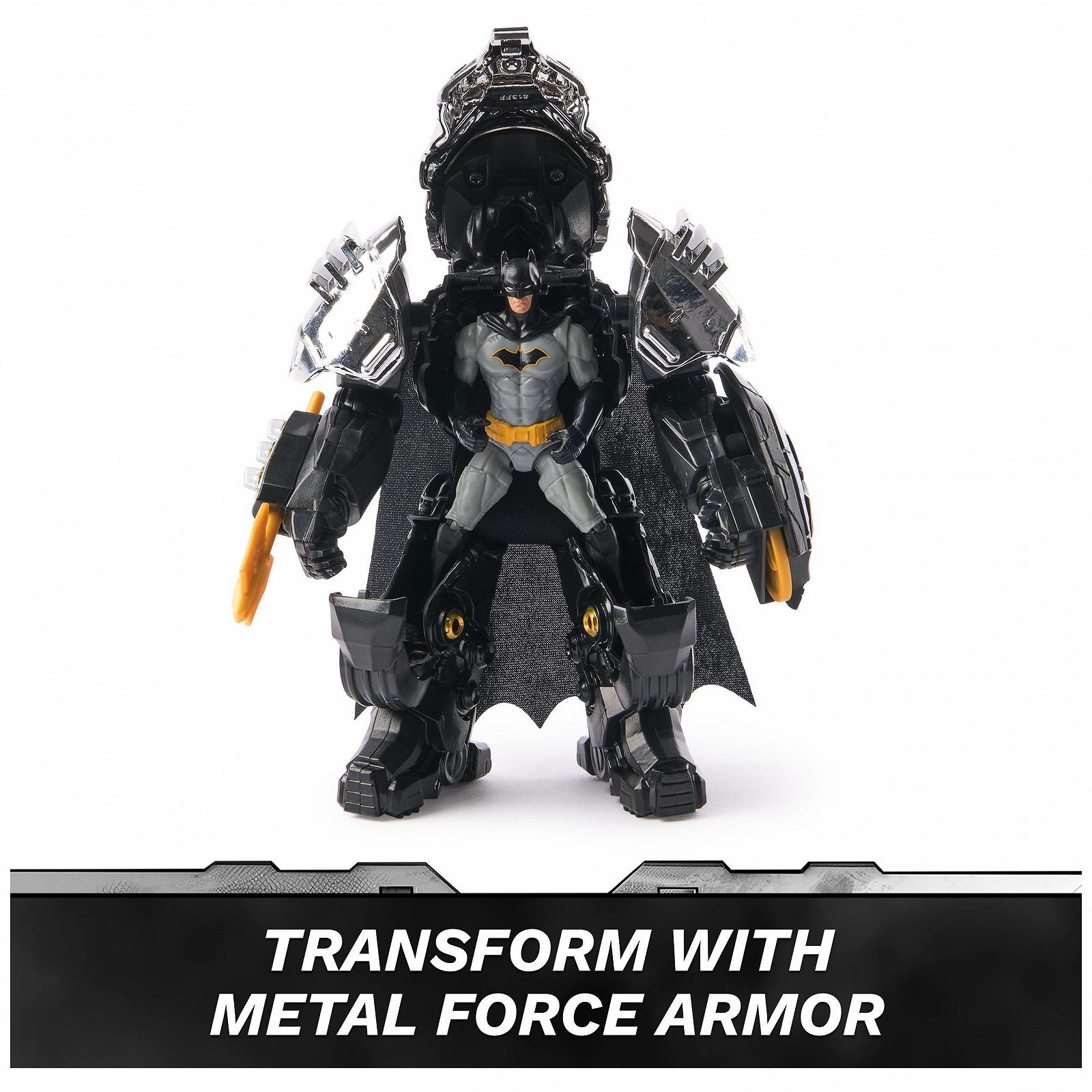 Фигурка Бэтмен DC Comics Metal Force, 15 см с мини-фигуркой 10 см, со встроенным бластером и бронекостюмом, фото №3