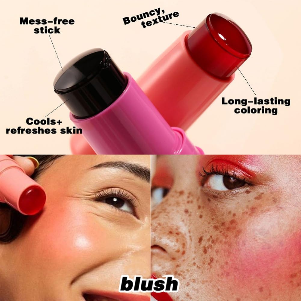 Блиск NAOLVE Milk Jelly Stick Milk Makeup Cooling Water Jelly Tint Lip And Cheek Stain Long Lasting Moisturising, фото №5