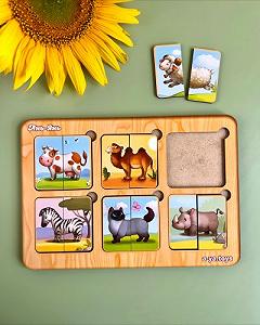 Сортер-пазл Удивительные животные mini [tsi192770-TSI] synthetic.ua - Фото 1