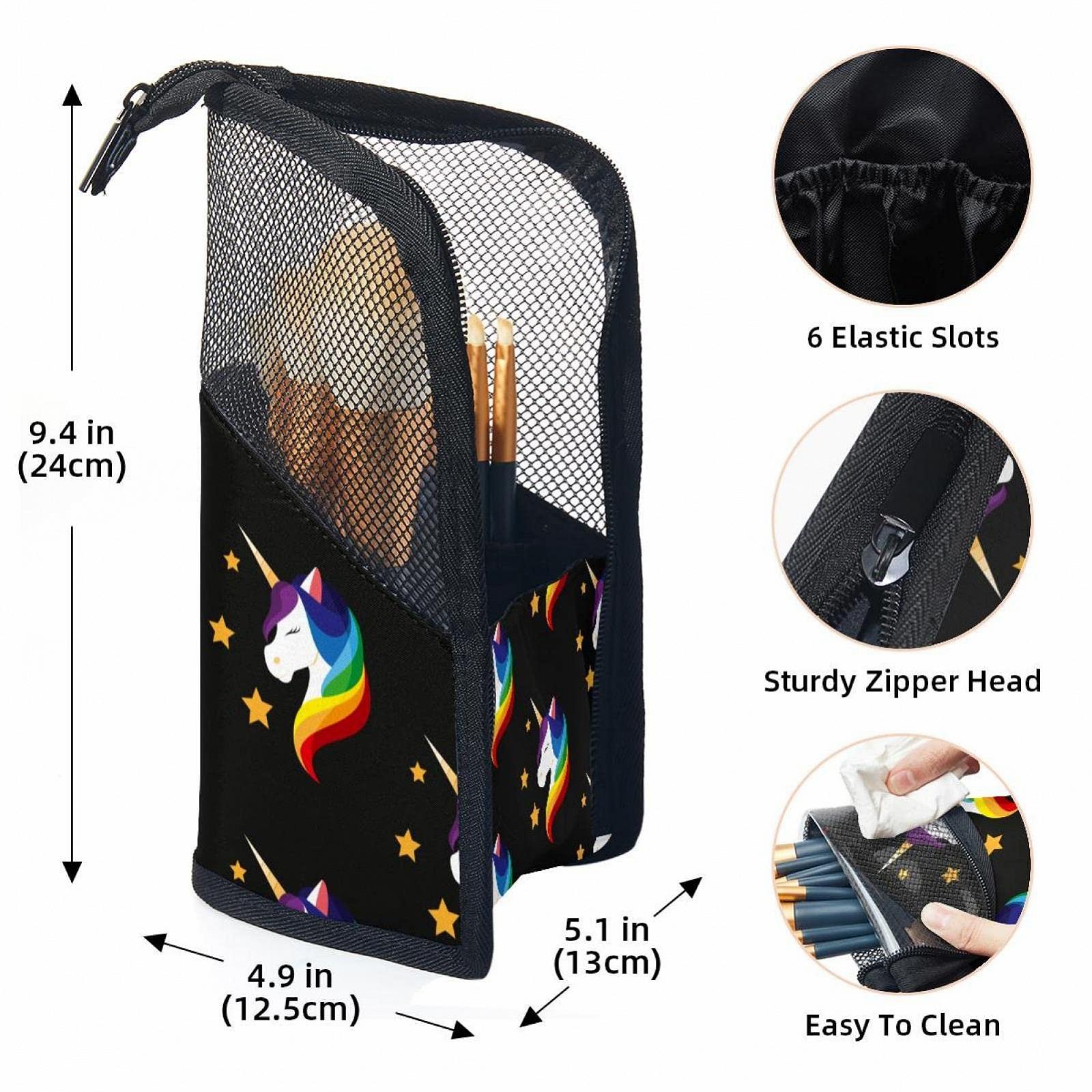 Набір пензлів для макіяжу з сумкою Rainbow Unicorn Colored-3221, 12 шт, фото №3