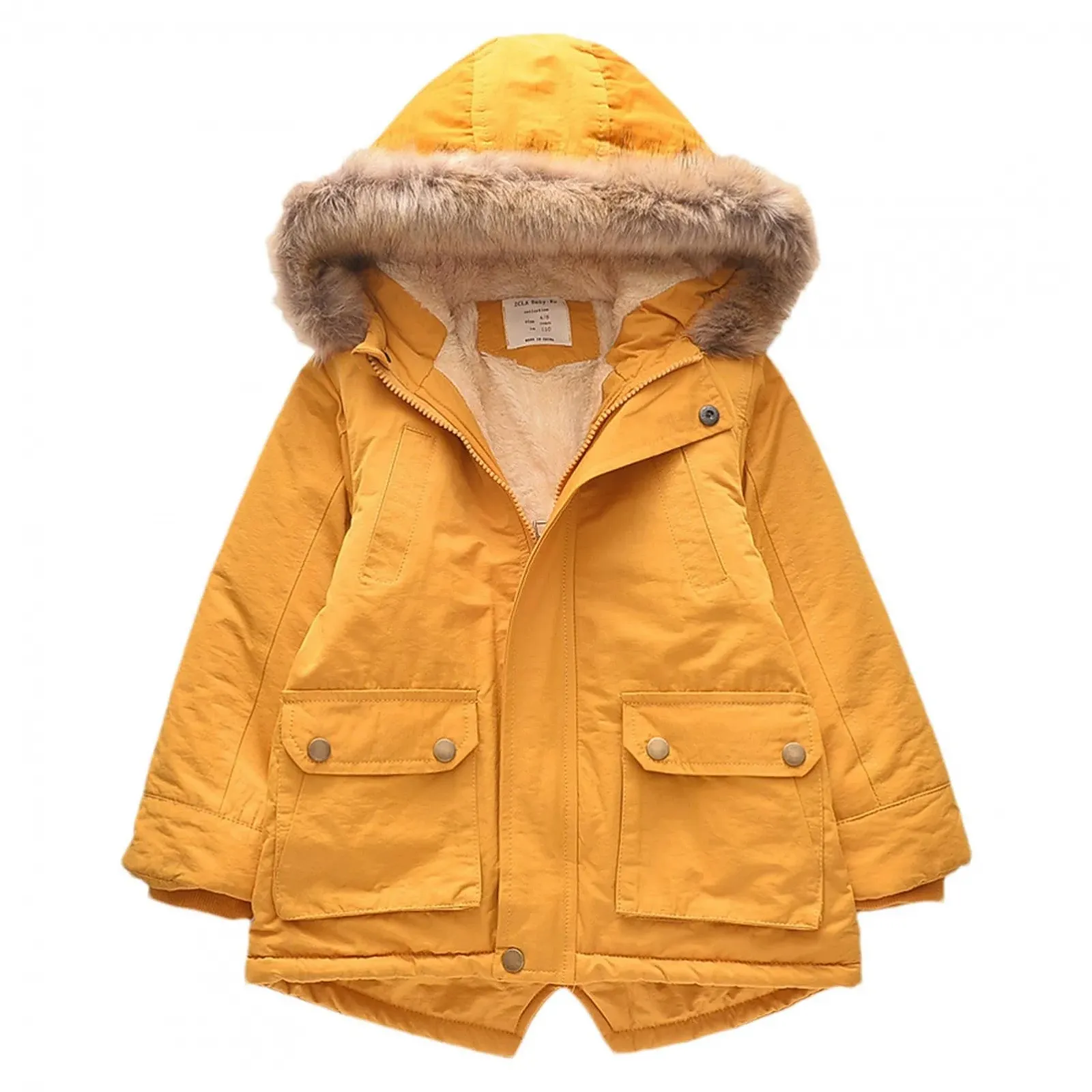 Куртка amropi для мальчиков с меховым капюшоном Зимняя, фото №1