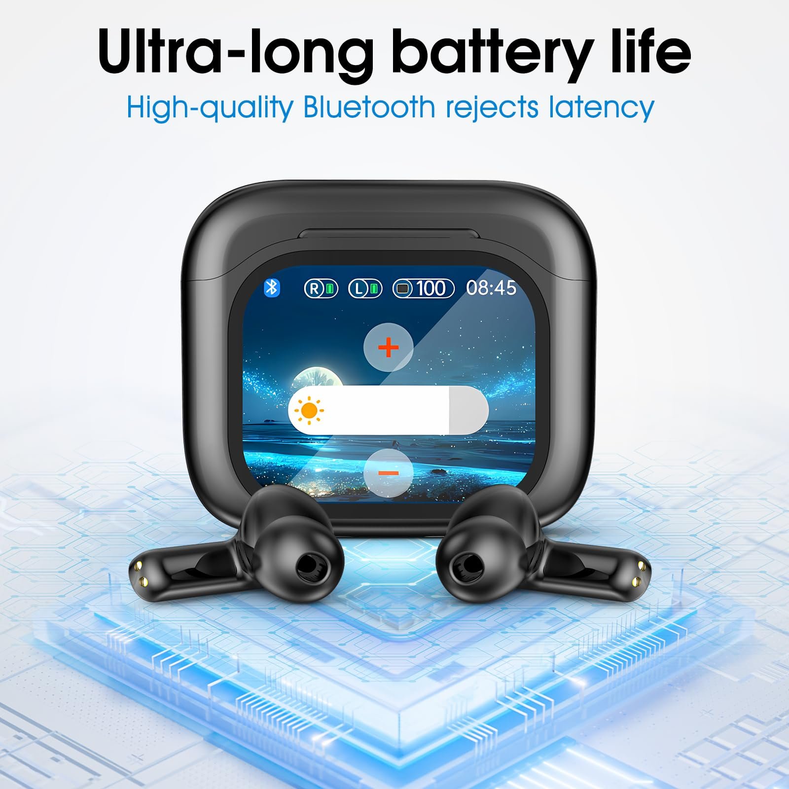 Наушники-переводчики с сенсорным LCD экраном, поддержка 144 языков и 4 режима перевода, с приложением для iOS и Android, фото №7