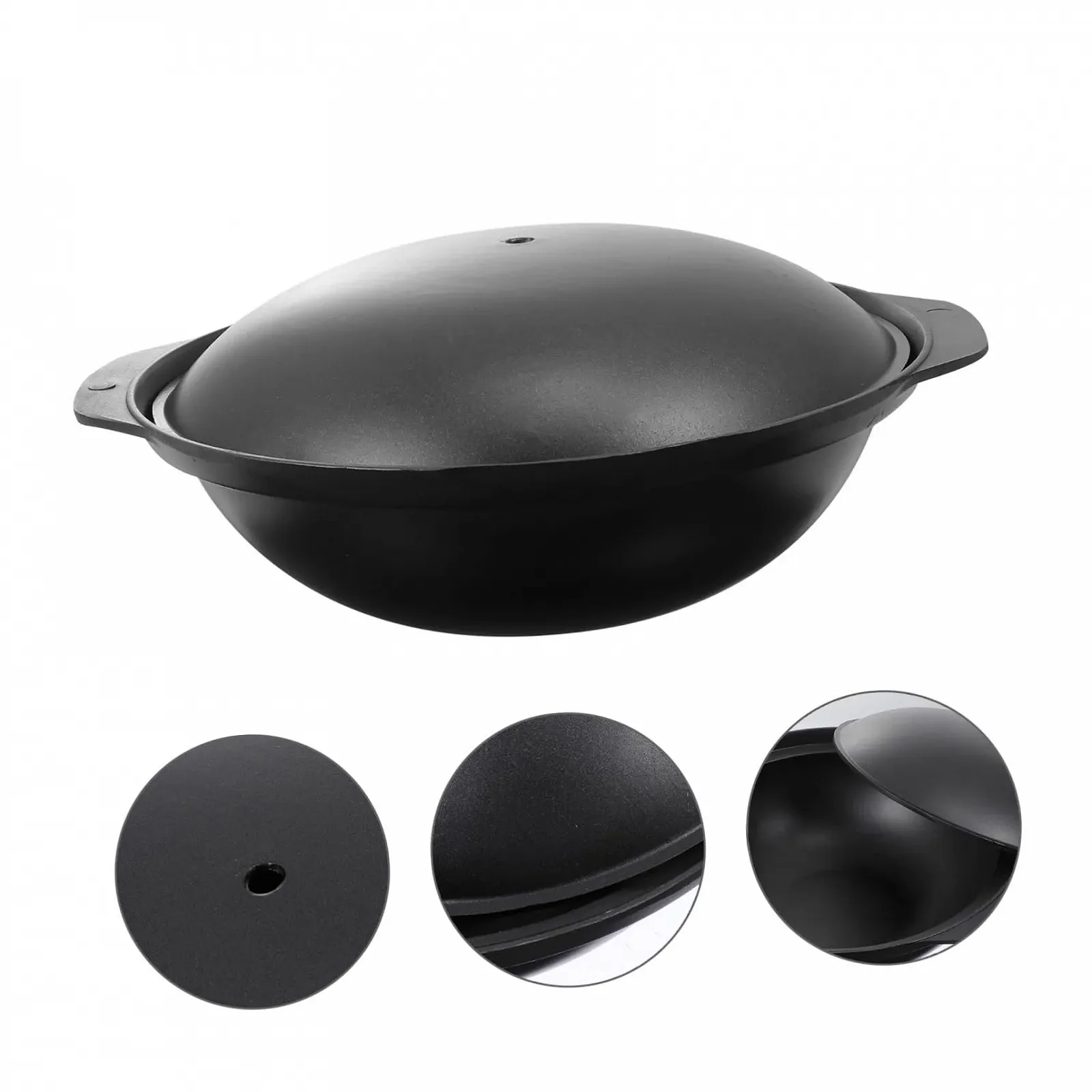 Каструля-сотейник Sosoport з литого алюмінію з кришкою висока термостійкість, фото №6